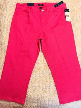 Pink capri pants chaps 97% cotton 3% elastane